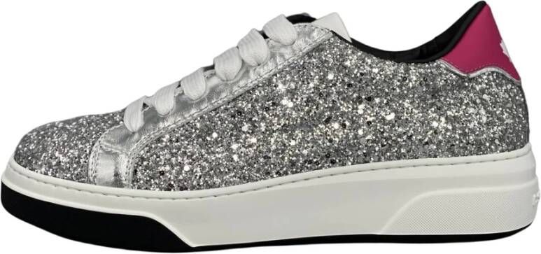 Dsquared2 Glitter Sneakers Zilver 36 Grijs Dames