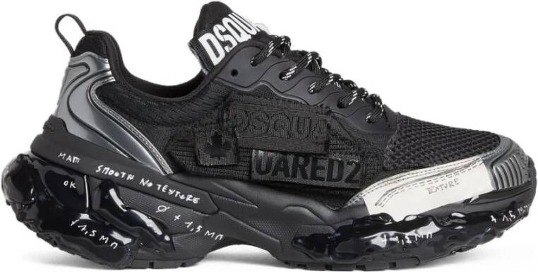 Dsquared2 Grijze en Zwarte Sneakers voor Mannen