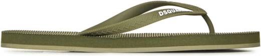 Dsquared2 Rubber slides met logo Green Heren