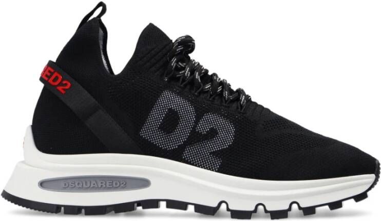 Dsquared2 Hardloopschoenen Sokachtig Vetersluitingontwerp Black