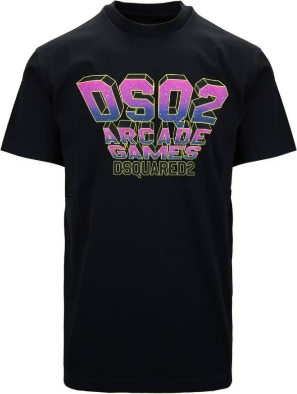 Dsquared2 Heren Slip-On T-Shirt met Ribboorden