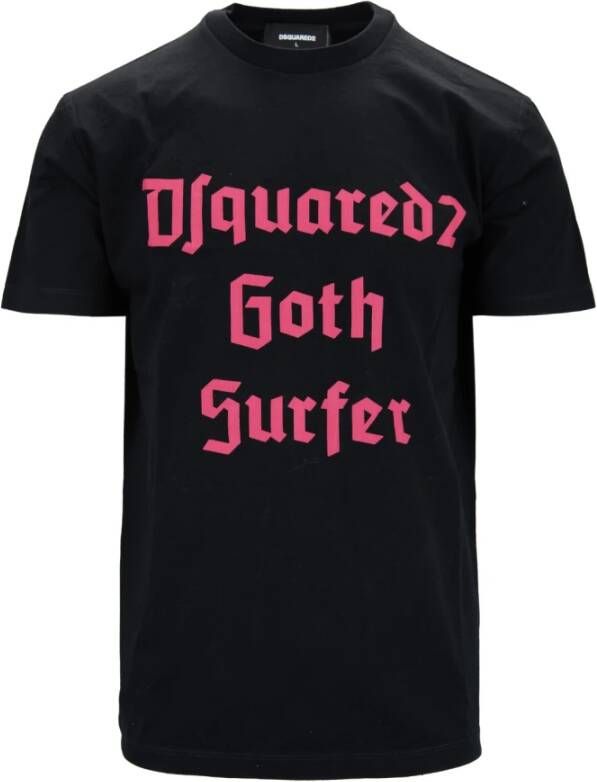 Dsquared2 Heren Slip-On T-Shirt met Ribboorden