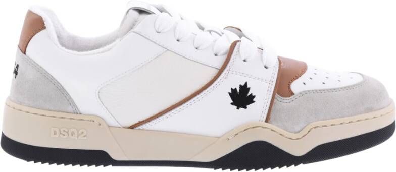 Dsquared2 Heren Spiker Sneaker Wit Zwart White Heren