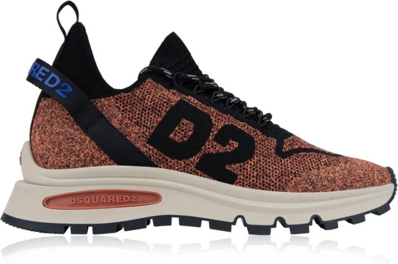 Dsquared2 Heren Veters Stof Sneakers Orange Heren