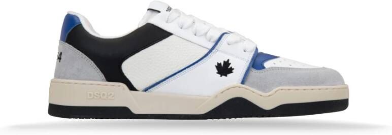 Dsquared2 Witte Spider Leren Lage Sneakers White Heren