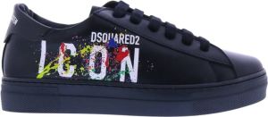 Dsquared2 Icon sneakers box sole kant lo Zwart Unisex