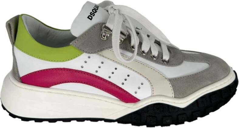 Dsquared2 Iconische leren sneakers White Dames