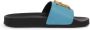 Dsquared2 Italiaanse leren slippers zwart blauw goud - Thumbnail 1