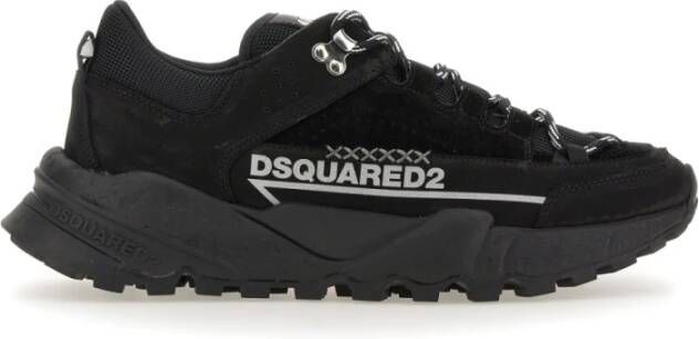 Dsquared2 Italiaanse Leren Sneaker Free Schoenen Black Heren