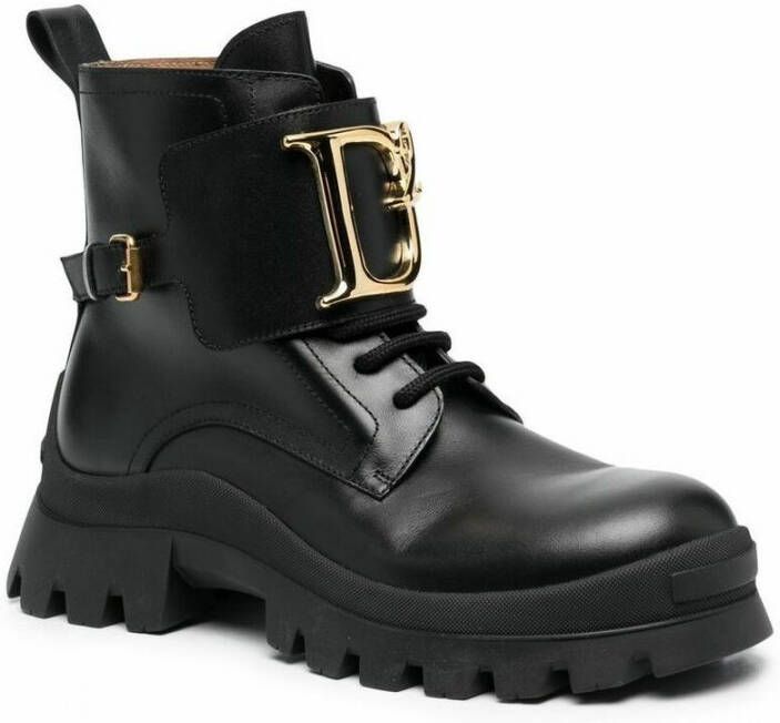 Dsquared2 D2 Statement biker boot van kalfsleer