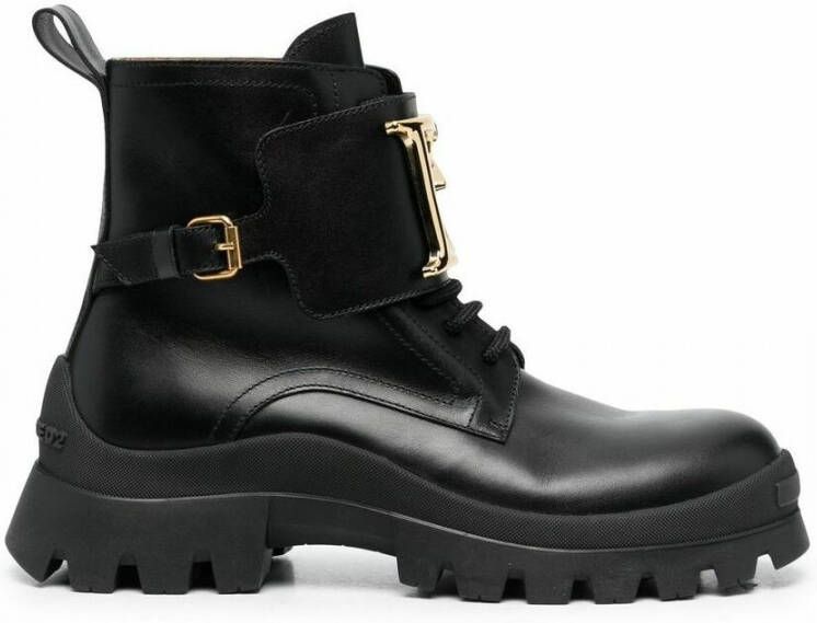 Dsquared2 D2 Statement biker boot van kalfsleer