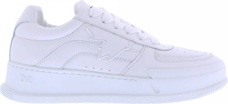 Dsquared2 Lace Up Low Top Sneakers Wit Dames