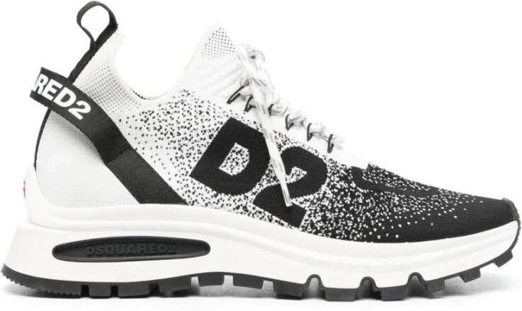 Dsquared2 Zwarte Sneakers Regular Fit Geschikt voor Alle Temperaturen Black Heren