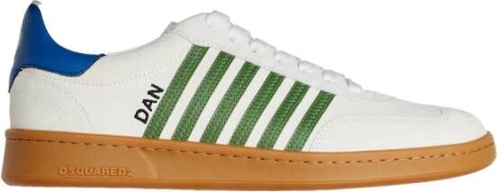 Dsquared2 Lage Top Sneaker met Contrastband White Heren