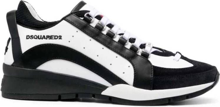 Dsquared2 Legendary sneaker van kalfsleer met suède details