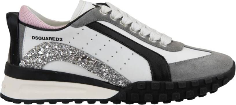 Dsquared2 Leren damessneakers met veters Multicolor Dames