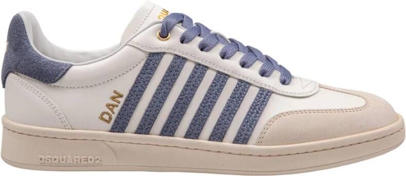 Dsquared2 Leren en suède sneakers in blauw