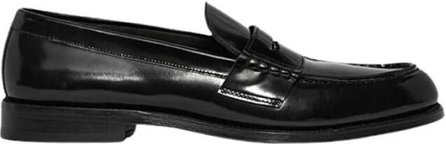 Dsquared2 Leren Mocassins met Metalen Logo Plaat Black Heren