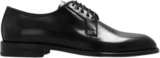 Dsquared2 Zwarte Gepolijste Veterschoenen Black Heren