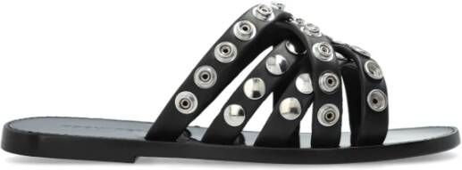 Dsquared2 Leren slippers met studs