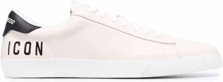 Dsquared2 Leren sneakers voor heren Beige Heren