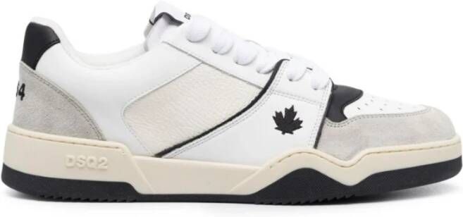 Dsquared2 Leren Sneakers voor Mannen White Heren
