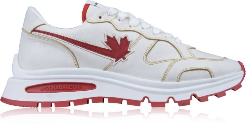 Dsquared2 baskets lacées à patch logo Wit Heren