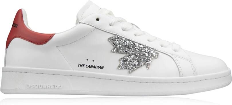 Dsquared2 Leren Veterschoenen The Canadian Stijl White Dames - Foto 5