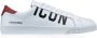 Dsquared2 Leren Vetersneakers Icon Brand White Heren - Thumbnail 6