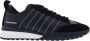 Dsquared2 Zwarte Leren Sneakers met Suède Detail Black Heren - Thumbnail 1