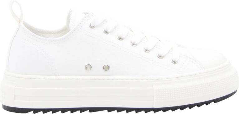 Dsquared2 Italiaanse Katoenen Vetersneakers voor Heren White Heren