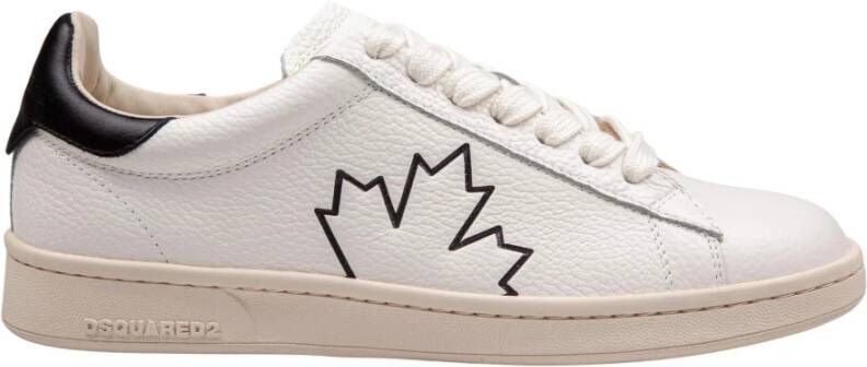 Dsquared2 Heren leren sneakers met esdoornbladontwerp