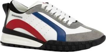 Dsquared2 men's shoes leather trainers sneakers Legend Wit Heren