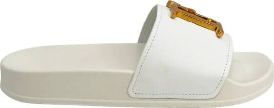 Dsquared2 Bianco Oro Vintage Slide Sandalen White Dames