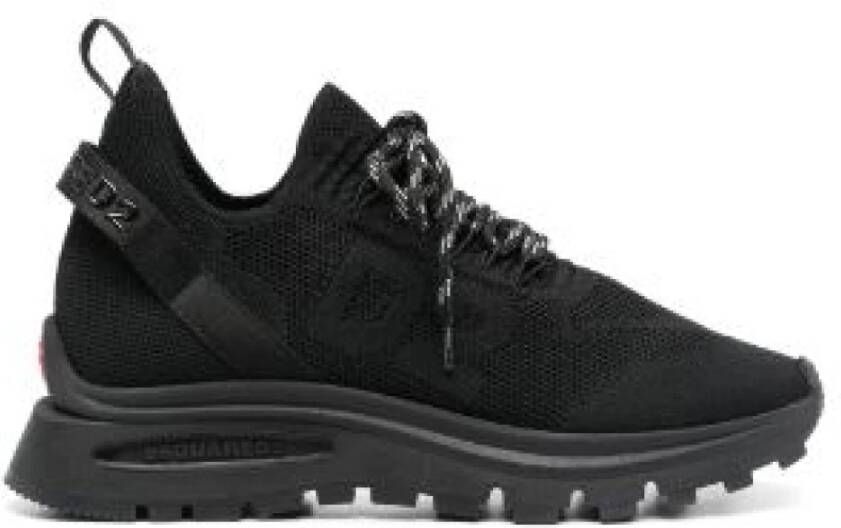Dsquared2 Zwarte Run DS2 Sneakers met Logo Borduursel Zwart
