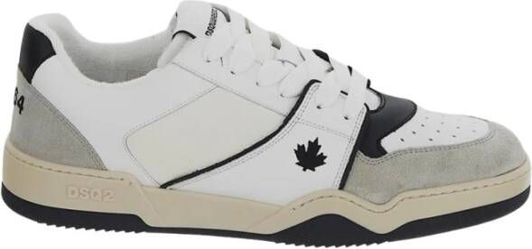 Dsquared2 Witte lage sneakers met driekleurige suède details Wit Heren - Foto 5