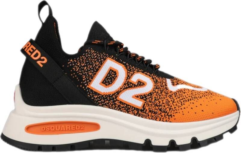 Dsquared2 Oranje Sneakers Regular Fit Geschikt voor alle temperaturen Andere vezels 100% Orange Heren
