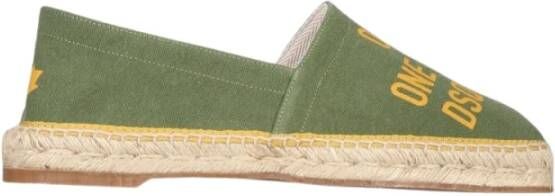 Dsquared2 Organisch Katoenen Espadrilles Green Heren