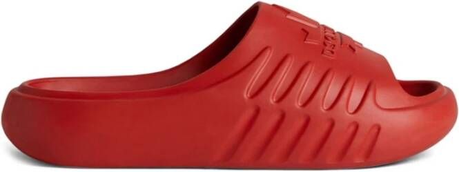 Dsquared2 Rode Platte Slides & Teenslippers Red Heren