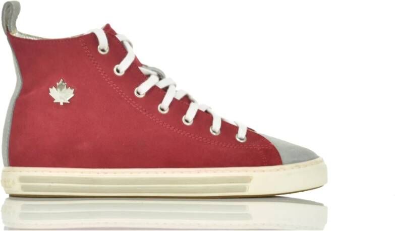 Dsquared2 Rode Vetersneakers voor Dames Rood Dames