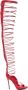 Dsquared2 Rood Leren Stiletto Hakken Vetersluiting - Thumbnail 1