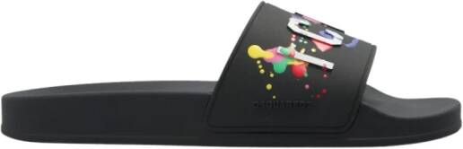 Dsquared2 Rubberen Slides met Icon Logo Black Dames