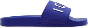 Dsquared2 Rubberen slippers met logo Blauw Heren