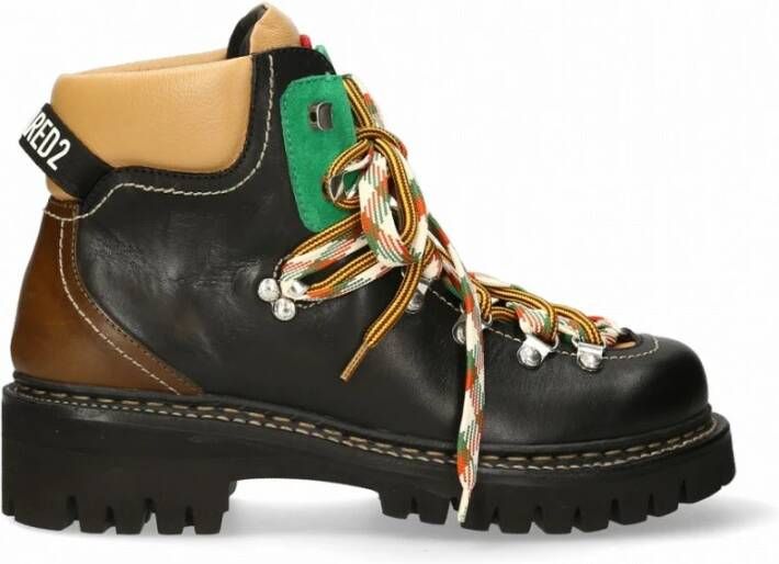 Dsquared2 Hiker Style Laced Boots Zwart Heren