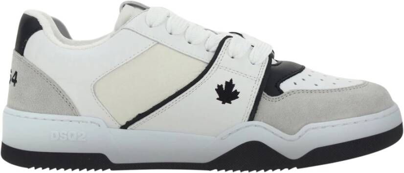 Dsquared2 Witte lage sneakers met driekleurige suède details Wit Heren - Foto 3