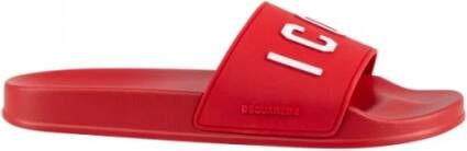 Dsquared2 Rode Logo-Ingeschoven Slippers Rood Heren - Foto 2