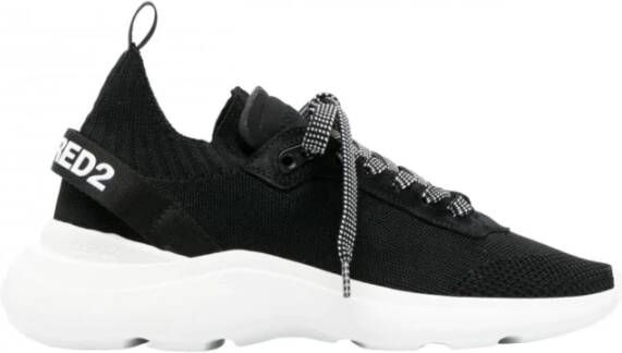 Dsquared2 Zwarte Slip-on Fly Sneakers met Suède Afwerking Black