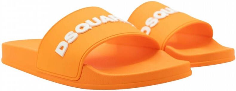 Dsquared2 Slide Slippers Oranje Heren