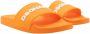 Dsquared2 Sliders Zomerse Stijl Upgrade met Rubberen Logo Slippers voor Heren Oranje Heren - Thumbnail 6