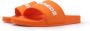 Dsquared2 Sliders Zomerse Stijl Upgrade met Rubberen Logo Slippers voor Heren Oranje Heren - Thumbnail 7